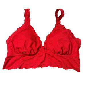 Aerie Poppy Red Lace Bralette